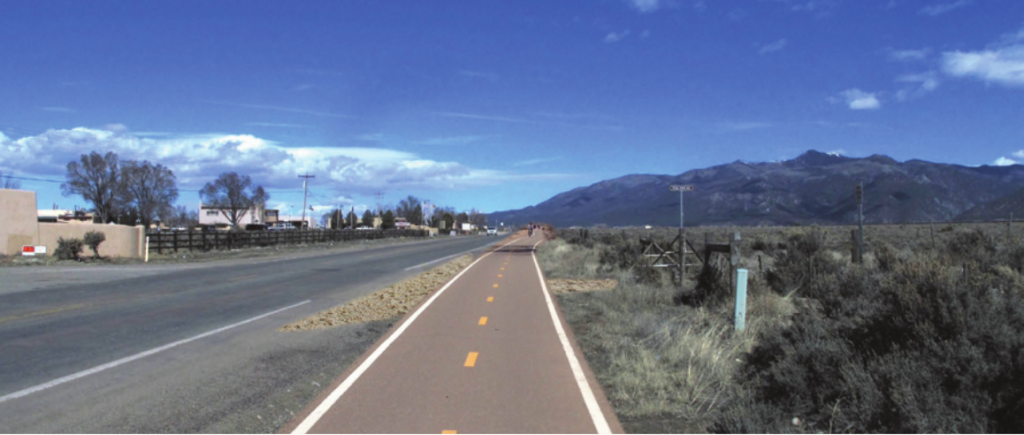 Concept of paved multi-use trail connecting the Old Blinking Light to Arroyo Seco.