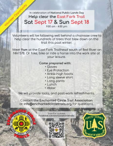 Read more about the article Revive the East Fork Trail! – Sept 17/18, 2022